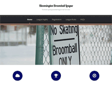 Tablet Screenshot of bloomingtonbroomball.com